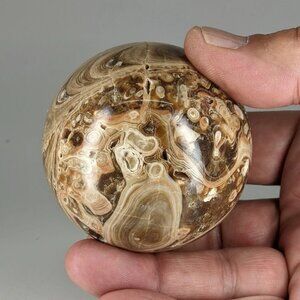 Chocolate Calcite Stone Sphere - 66mm